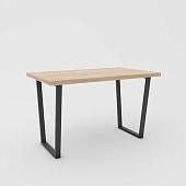 Кухонный стол Hype Mebel Трапеция раздвижной 110x70 (черный/дуб галифакс натуральный)