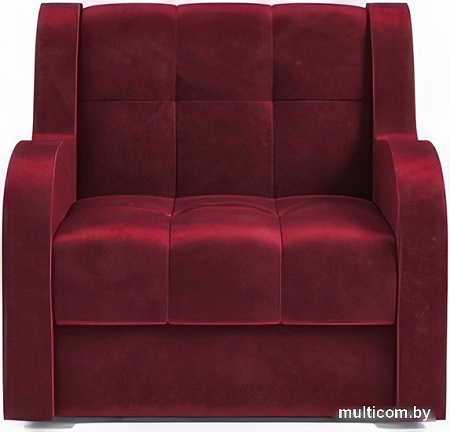 Кресло-кровать Мебель-АРС Аккордеон Барон (бархат, красный Star Velvet 3 Dark Red)