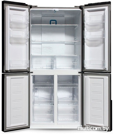 Четырёхдверный холодильник Ginzzu NFK-500 White glass
