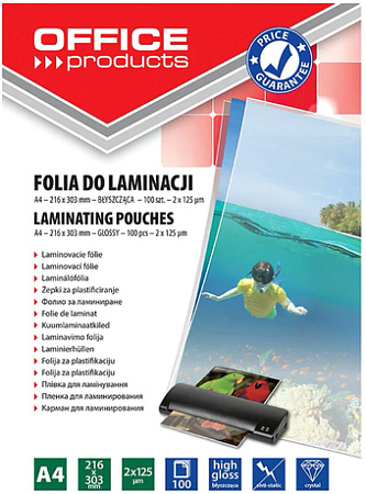 Пленка для ламинирования Office Products А4 125 мкм 20325435-90 (100 шт, прозрачный)