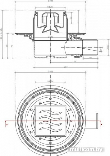 Трап/канал Pestan Confluo Standard Dry 1