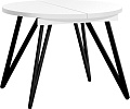 Millwood Женева 3 Л раздвижной D100-140x100x76 (белый металл/металл черный)