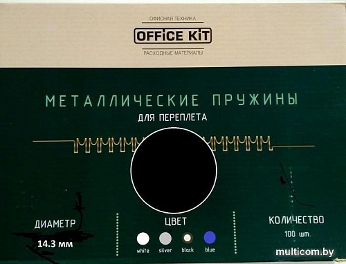 Металлическая пружина для переплета Office-Kit 14.3 мм OKPM916B (черный)