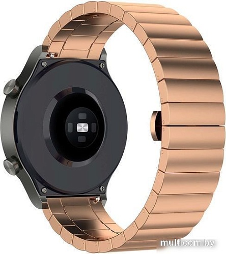 Браслет Rumi Snake металлический блочный 22 мм (красное золото)