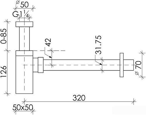 Сифон Ceramica Nova 70002CH