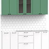 Готовая кухня Интермебель Лион-14 1.8м без столешницы (мята софт/белый софт)