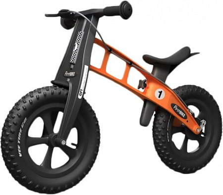 Беговел FirstBIKE Fat с тормозом (оранжевый)