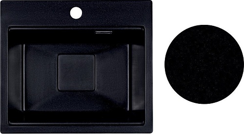 Кухонная мойка Marblan Comfort 48 (оникс, с сифоном)