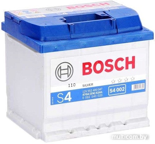Автомобильный аккумулятор Bosch S4 002 (552400047) 52 А/ч