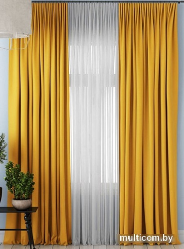 Комплект штор и гардин Pasionaria Блэкаут 480x230 (3 шт, желтый)