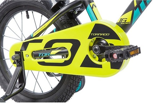 Детский велосипед Novatrack Tornado 16 (черный/желтый, 2019)