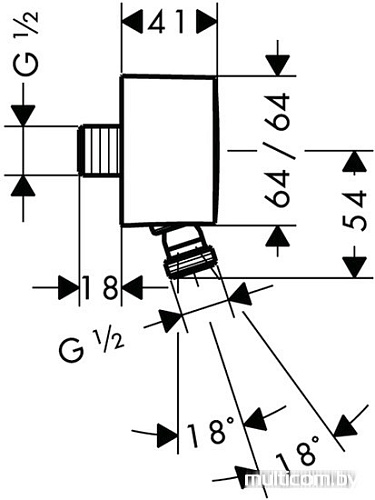 Крепление шланга Hansgrohe Fixfit 27414000