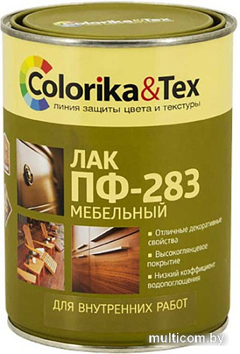 Лак Colorika & Tex ПФ-283 0.8 л