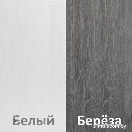 Комод Кортекс-мебель Бари 80 5ш (белый/белый/береза)