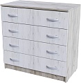 Комод Стендмебель Бася КМ-554-М (дуб крафт белый/дуб крафт серый)