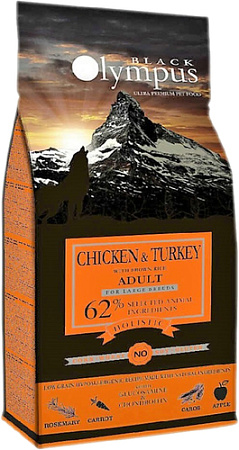 Сухой корм для собак Black Olympus Adult Large Breeds Chicken & Turkey (для крупных пород с курицей и индейкой) 12 кг