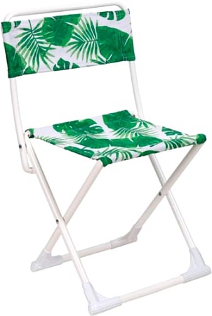 Стул Nika со спинкой походный ПС3/1 (с тропическими листьями светлый)