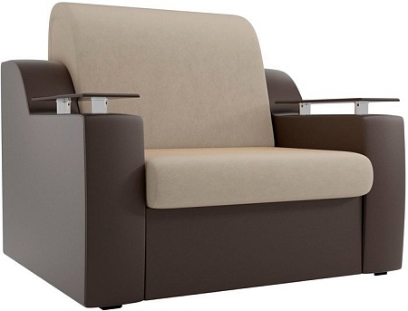 Кресло Лига диванов Сенатор 100691 60 см (бежевый/коричневый)