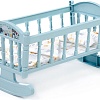 Кроватка для кукол Полесье Кроватка-качалка №4 24033 (дымчато-голубой)
