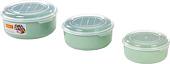 Набор контейнеров Полесье №4 с крышками (3шт, бледно-оливковый)