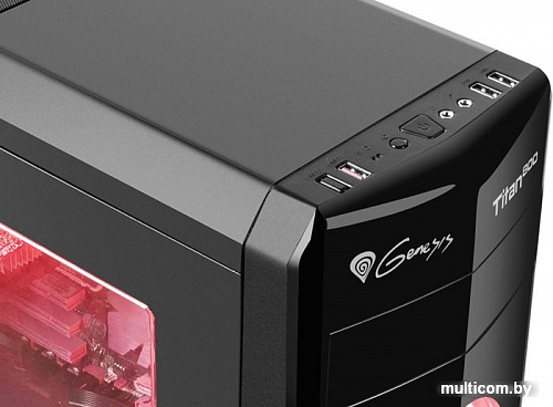 Корпус Genesis Titan 800 (красная подсветка)