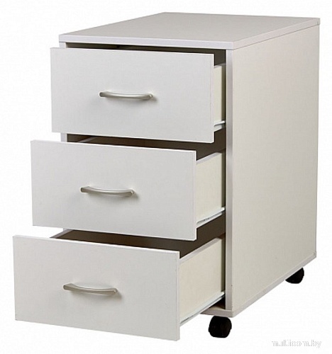 Тумба Polini Kids Mirum с ящиками на колесах 40x55 0002740.9 (белый)