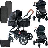 Универсальная коляска Lorelli Lora 2020 (2 в 1, black circles)