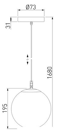 Уличный подвесной светильник Elektrostandard Sfera H D150 35158/H (черный)