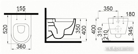 Унитаз подвесной iDevit Alfa 152.4.501.8088+152.7.322.088+SETK3104-2616-001-1-8