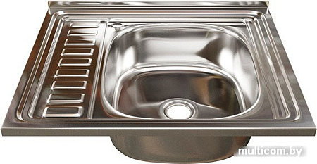 Кухонная мойка Mixline 538191 (правая, полированная, 0.4 мм)