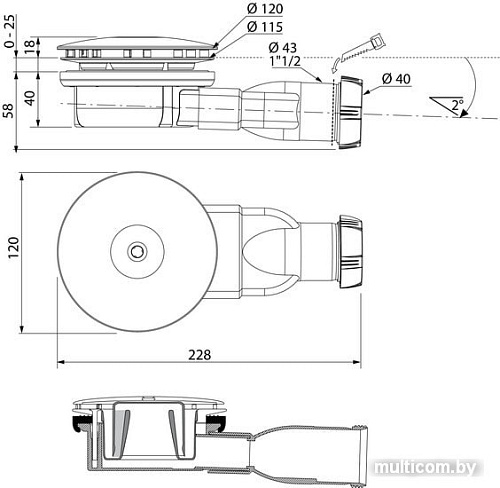 Сифон Radaway R400W Slim