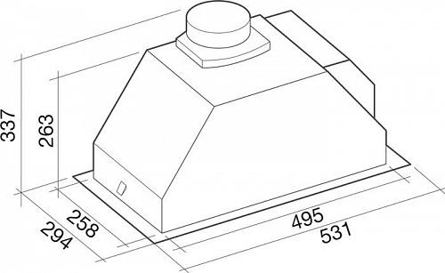 Кухонная вытяжка Falmec Design Gruppo Incasso 600 (50)