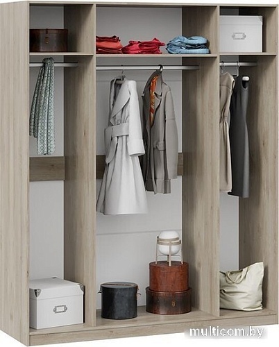 Шкаф распашной Трия Эмбер СМ-348.07.013 (баттл рок/серый глянец)