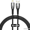 Кабель Baseus Glimmer Series Fast Charging Data Cable USB Type-A - Lightning 2.4A CADH000201 (1 м, черный)