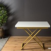 Стол-трансформер Levmar Compact D78/S90 (белый/золото)
