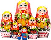 Развивающая игра Брестская Матрешка С грушами, яблоками и красной смородиной (набор 7 шт)