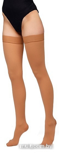 Чулки компрессионные Польза 4002 выше колена 2 кл.к. (р.4 (L), рост2, бежевый)