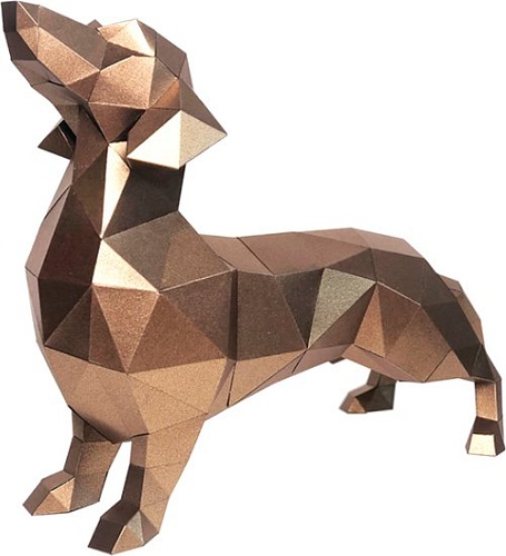 PaperCraft PAPERRAZ Такса Алекс (бронзовый)