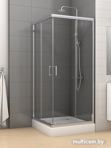 Душевой уголок NEW TRENDY Varia 90x90 K-0228 (графитовое стекло)