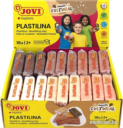 Пластилин Jovi Multicultural 70/18M (6 цветов, 900 г)