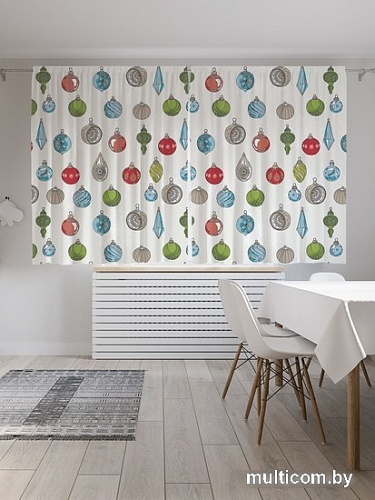 Комплект штор JoyArty Елочные игрушки Oxford DeLux 1.45x1.8 м pox_380823 (2 шт)