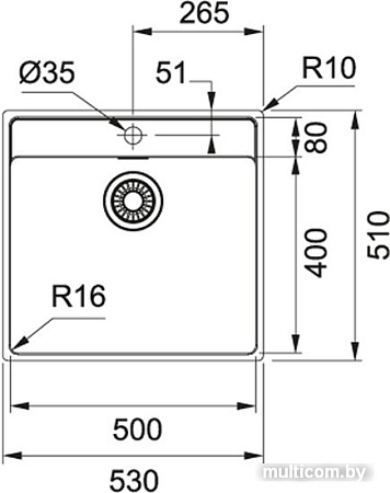 Кухонная мойка Franke Maris MRX 210-50 TL 127.0544.022