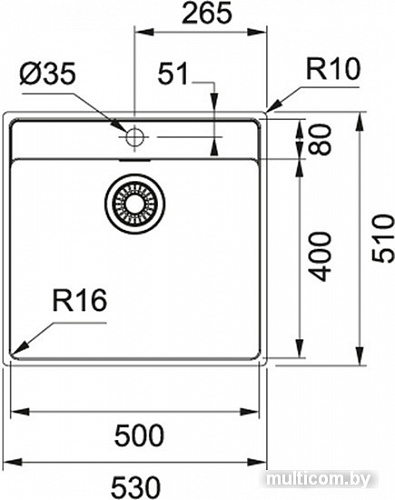 Кухонная мойка Franke Maris MRX 210-50 TL 127.0544.022