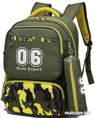 Рюкзак Sun Eight SE-2757 (темно-зеленый/желтый)