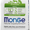 Сухой корм для собак Monge All Breeds Adult Monoprotein Rabbit, Rice and Potatoes (для всех пород с кроликом, рисом и картофелем) 12 кг