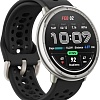 Умные часы Amazfit Active 2 (серебристый, с черным силиконовым ремешком)