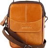 Мужская сумка Poshete 196-208-46-DCM (Dark Camel)