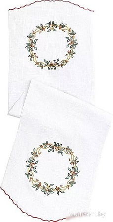 Дорожка на стол Tkano Essential Festive wreath TK24-TR0007 (белый)