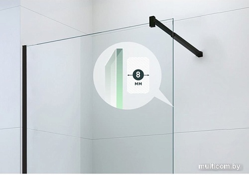 Душевая стенка Berges Wasserhaus Sky Black 800 064008