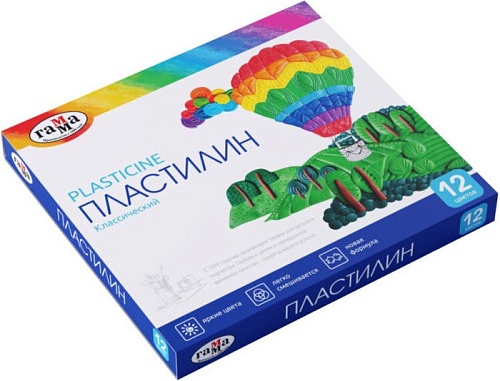 Пластилин Гамма Классический 281033 (12 цв)